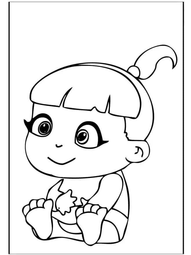 Miminko obrázek zdarma omalovánka