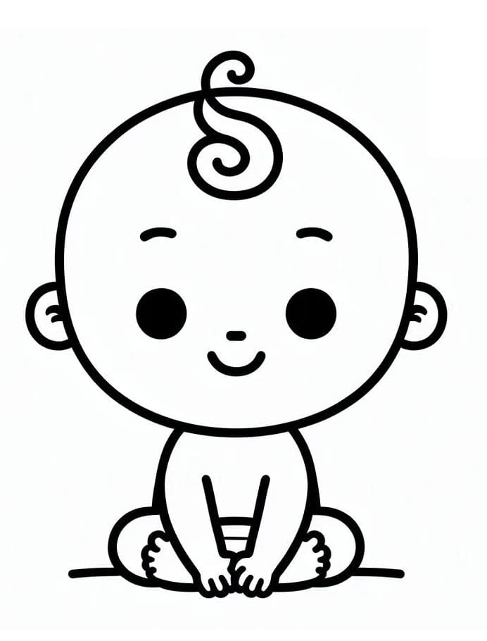 Miminko pro děti 1 rok omalovánka