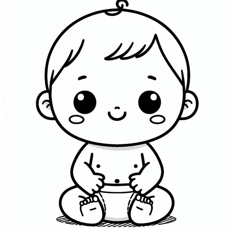 Miminko pro děti 2 roky omalovánka