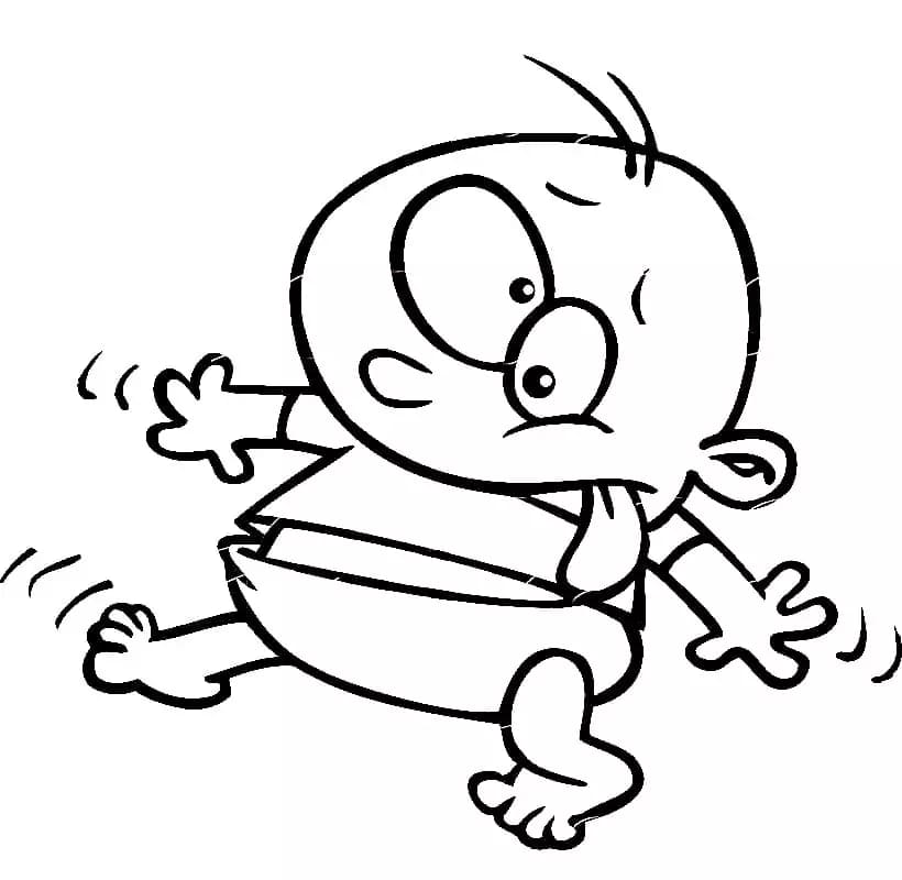 Miminko tisknutelné pro děti omalovánka