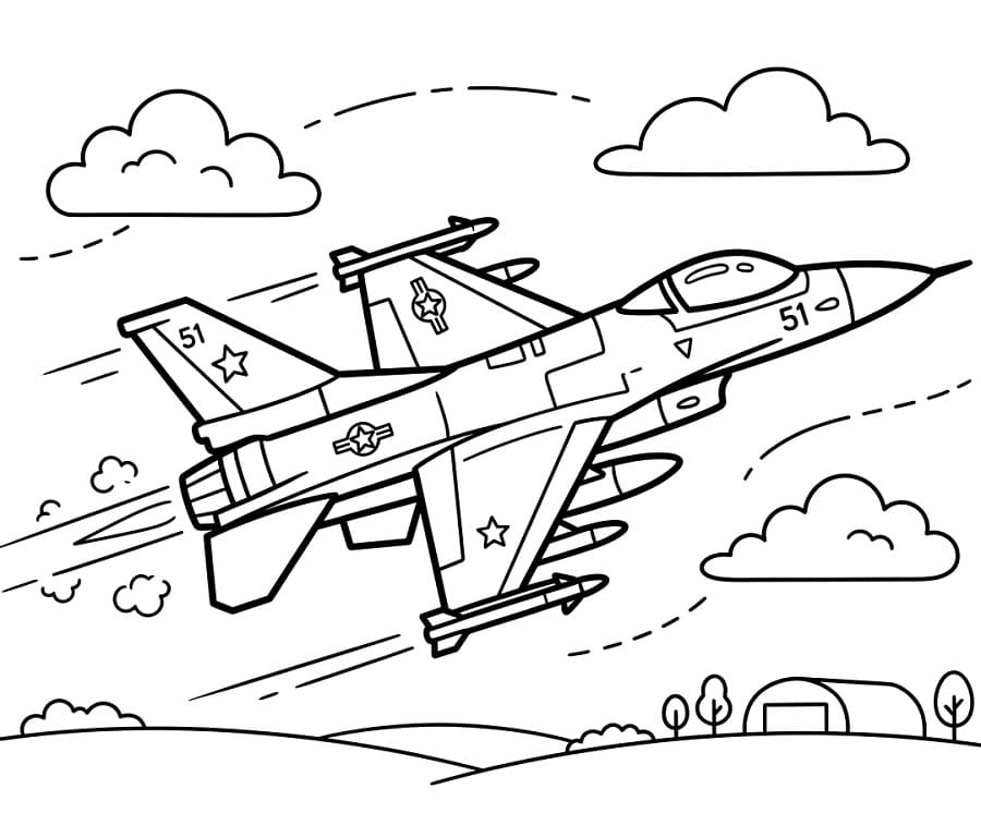 Normální Stíhačka omalovánka