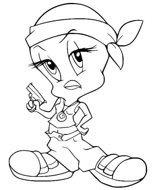 Obrázek Tweetyho zdarma omalovánka