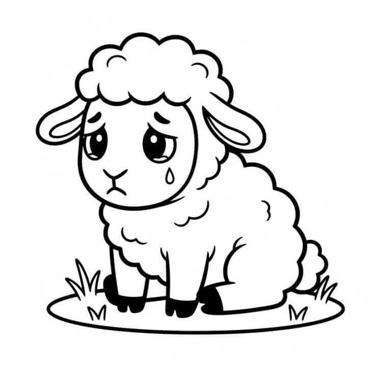 Ovce jako dárek omalovánka