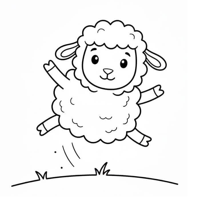 Ovce k tisku omalovánka