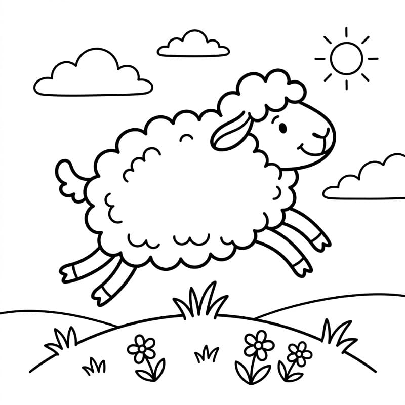 Ovce na statku omalovánka