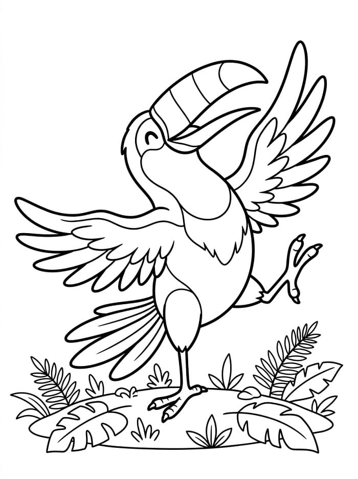 Parádní tukan omalovánka
