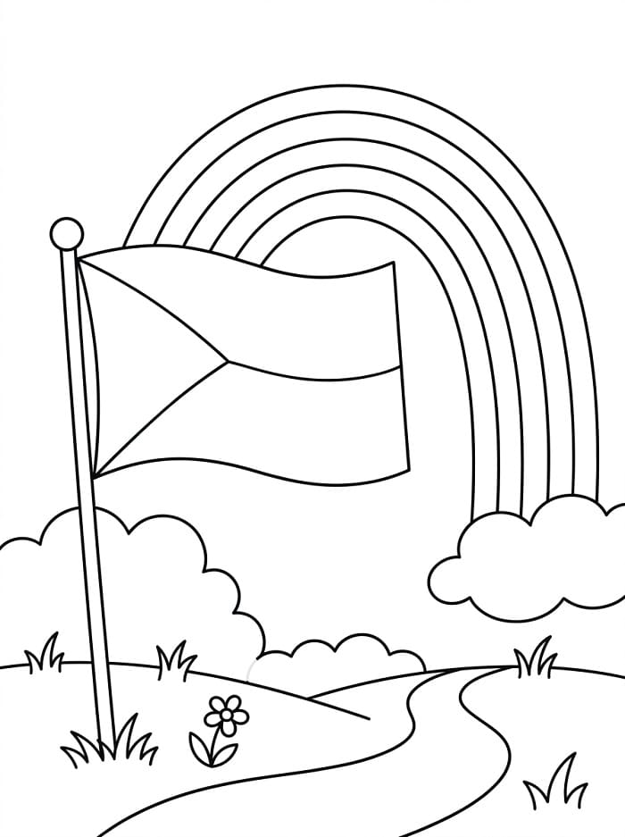 Pěkná česká vlajka omalovánka