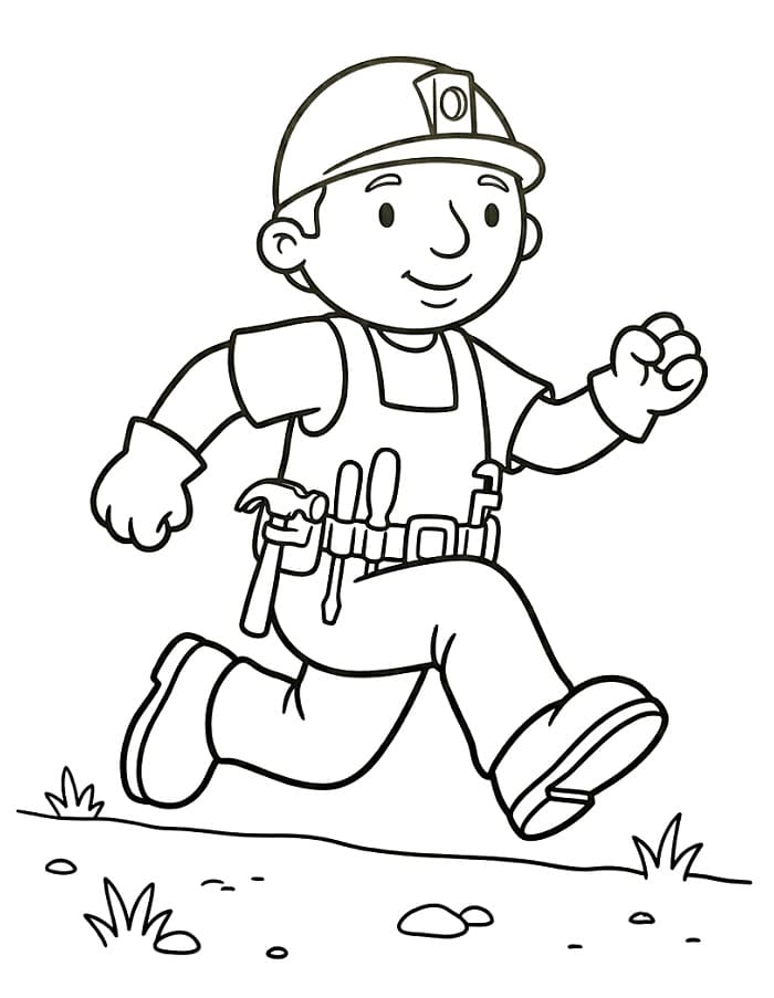 Pěkný Bořek Stavitel omalovánka