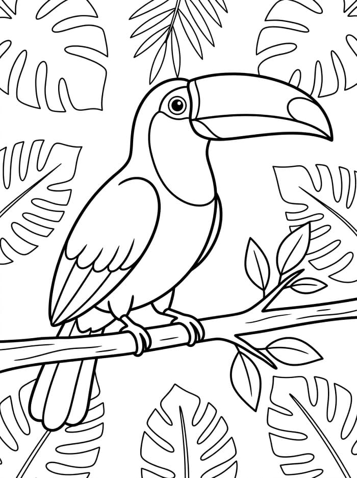 Pěkný tukan omalovánka