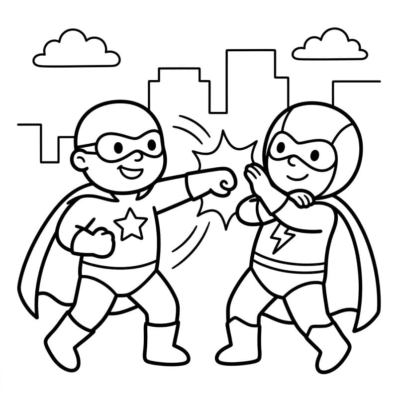 Přátelský Superhrdina omalovánka