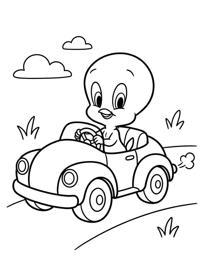 Přátelský Tweety omalovánka