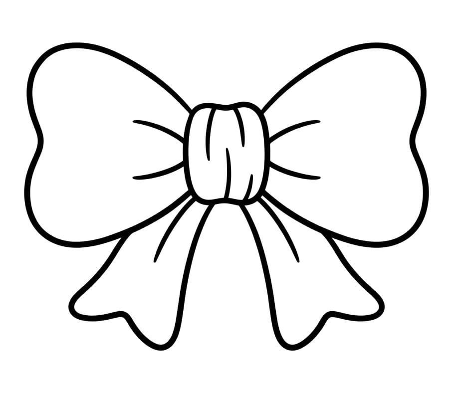 Půvabná mašle omalovánka