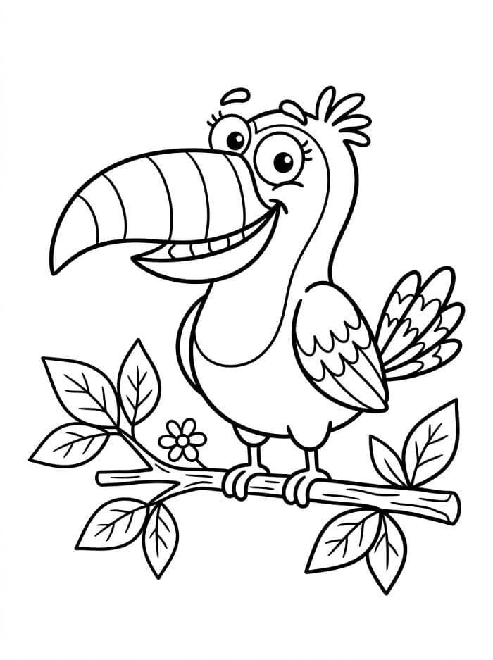 Půvabný tukan omalovánka