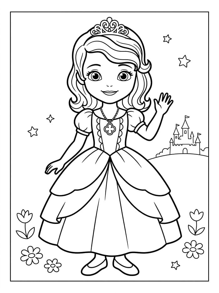 Rozkošná Sofie První omalovánka