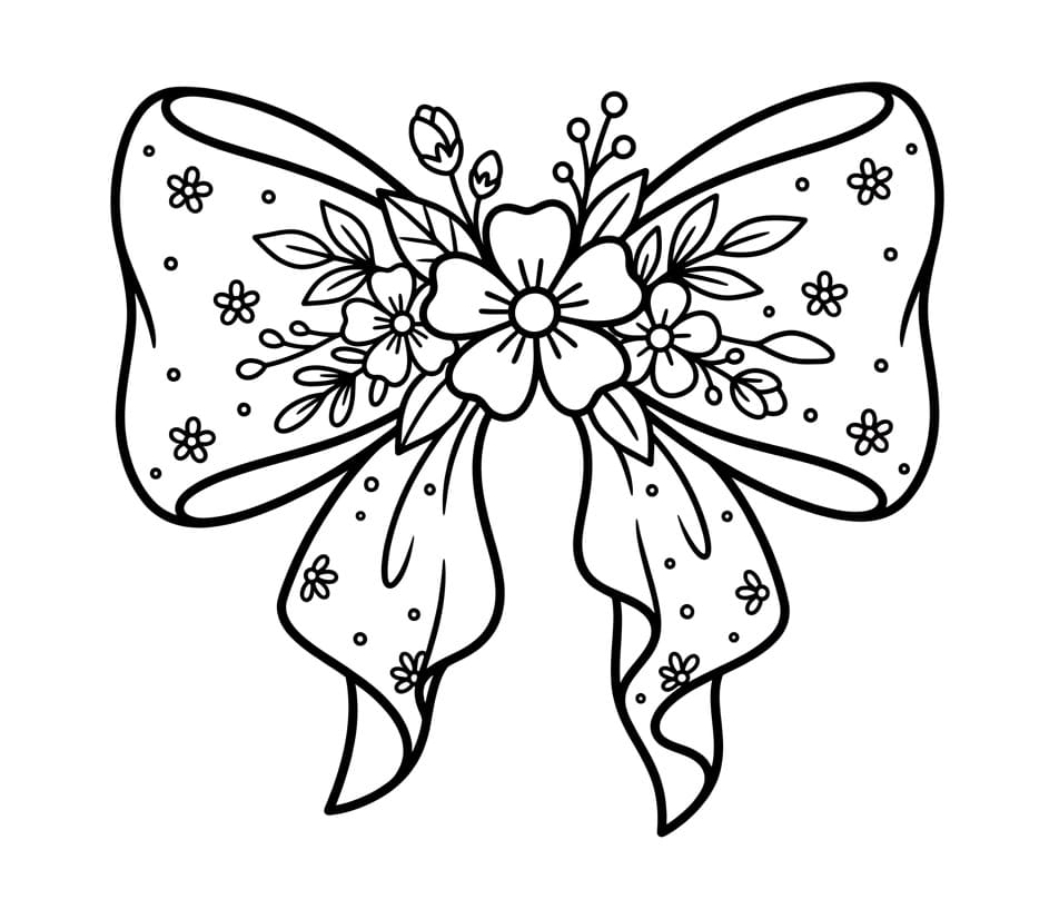 Rozkošná mašle omalovánka