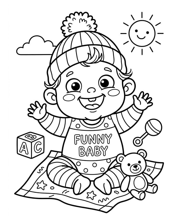 Rozkošné miminko omalovánka