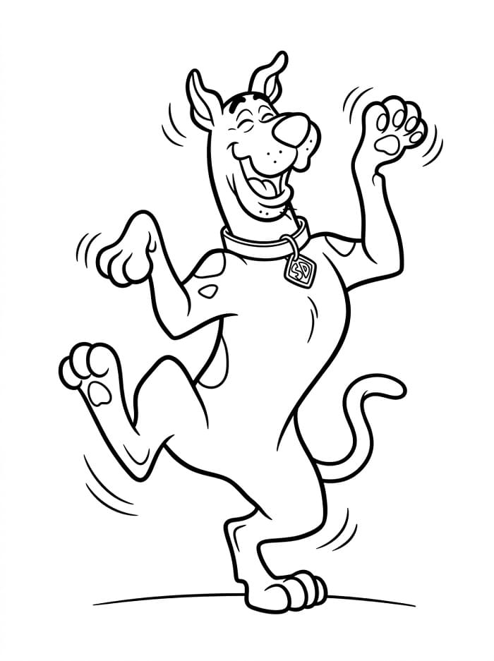 Rozkošný Scooby Doo omalovánka