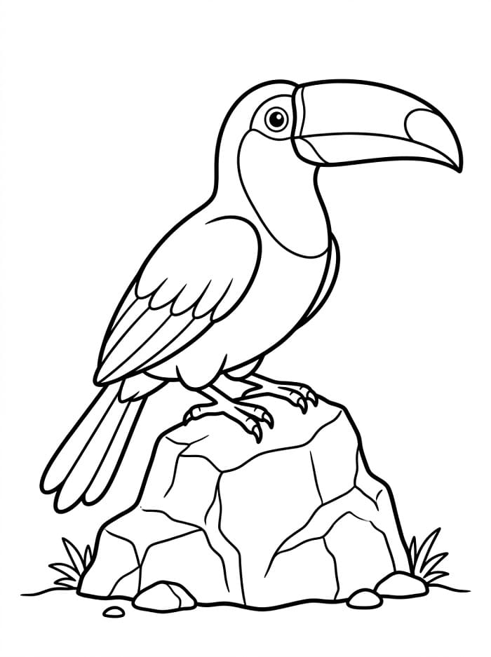Rozkošný tukan omalovánka