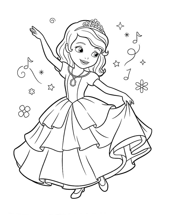 Roztomilá Sofie První omalovánka