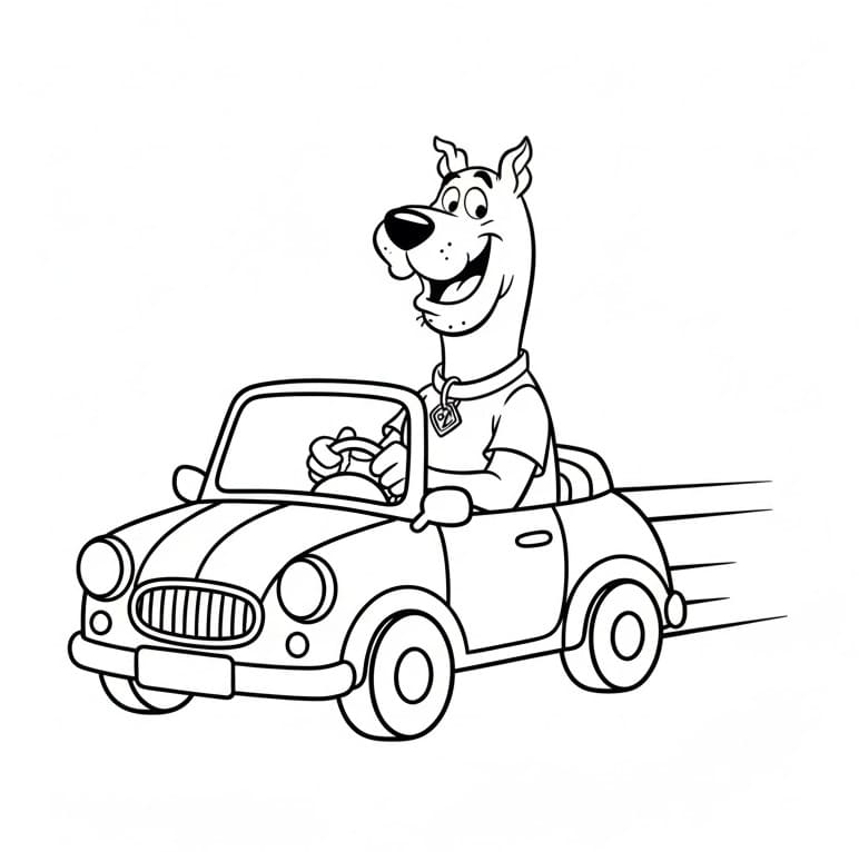 Scooby Doo k tisku omalovánka