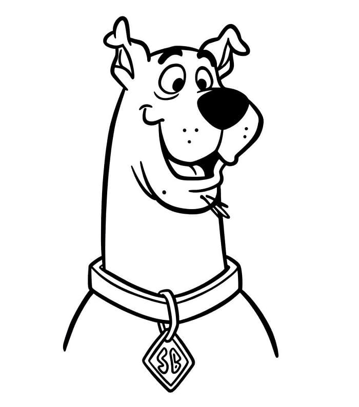 Scooby Doo tisknutelný obrázek omalovánka