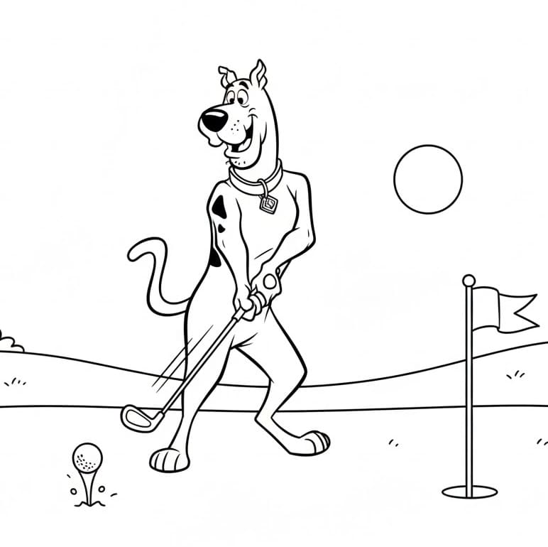 Scooby Doo tisknutelný pro děti omalovánka