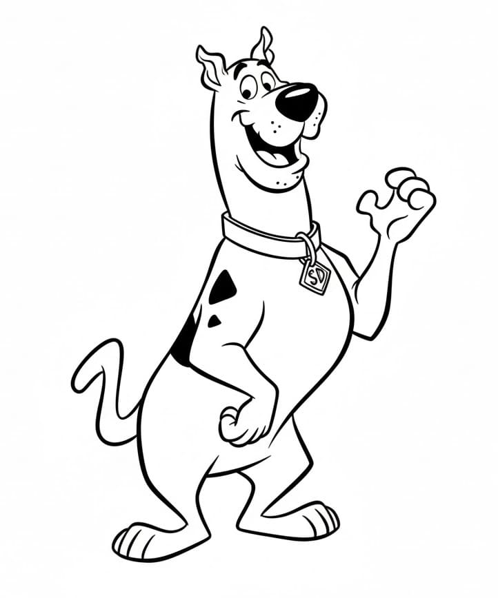 Scooby Doo tisknutelný omalovánka