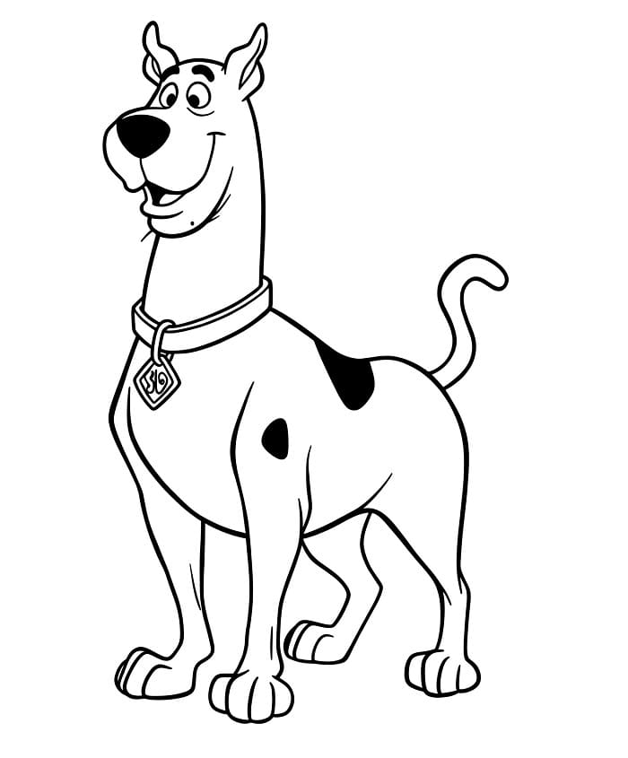 Scooby Doo zdarma pro děti omalovánka