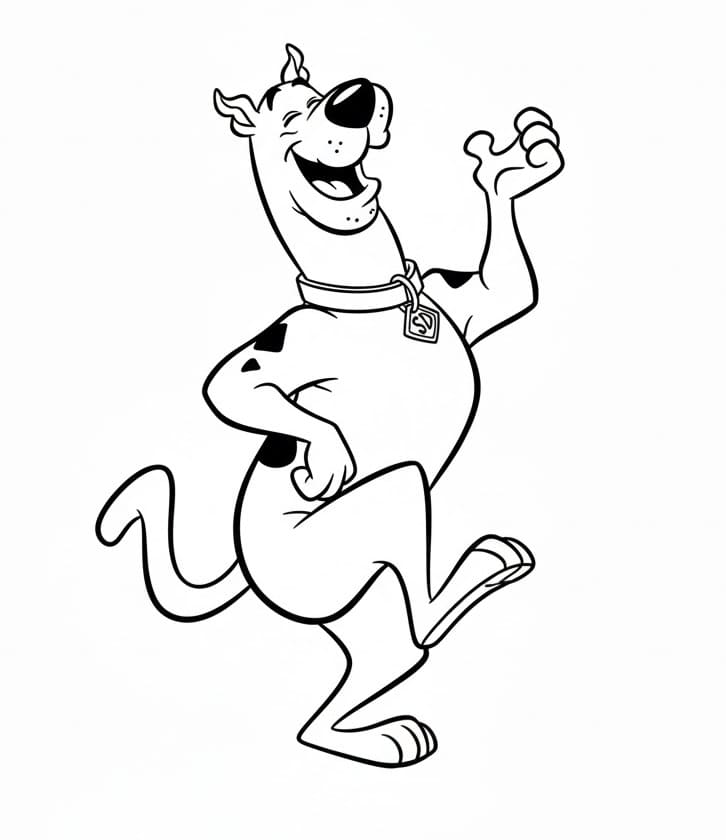 Scooby Doo zdarma tisknutelný omalovánka