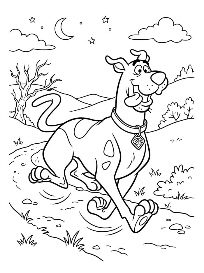 Skvělý Scooby Doo omalovánka