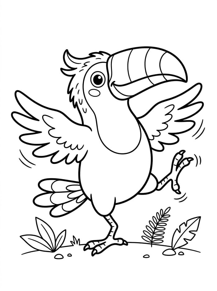 Skvělý tukan omalovánka
