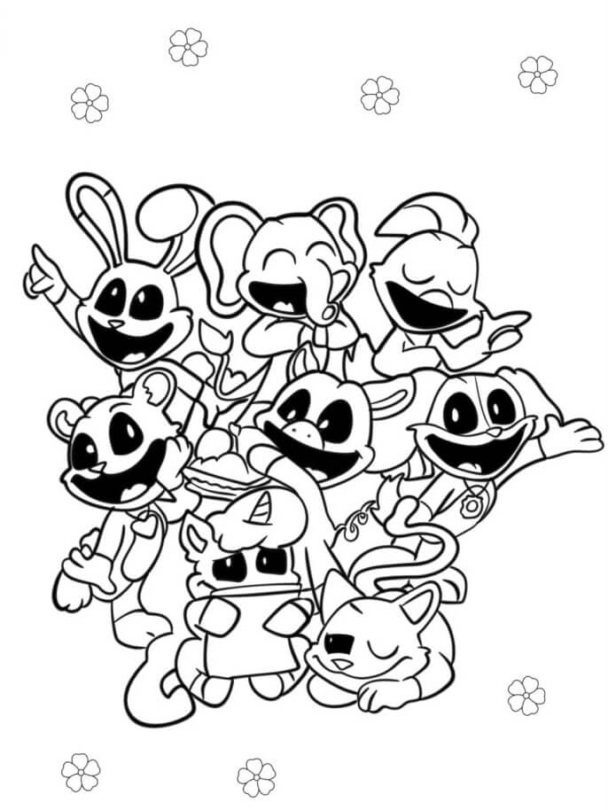 Smiling Critters omalovánky