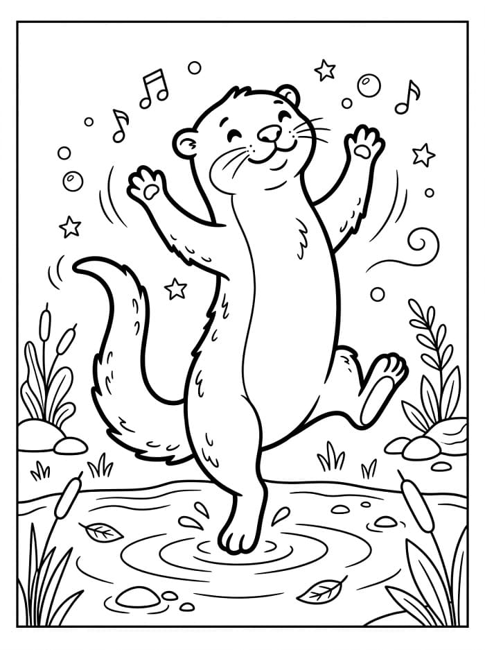 Snadná vydra omalovánka