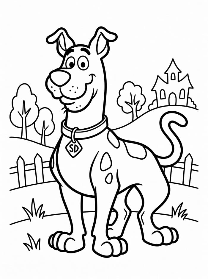 Snadný Scooby Doo omalovánka