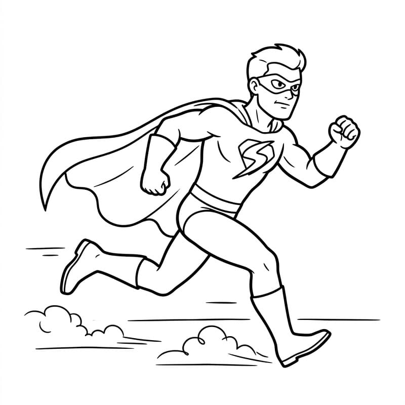 Snadný Superhrdina omalovánka