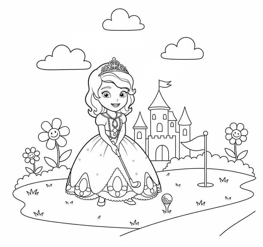 Sofie První bezplatně omalovánka