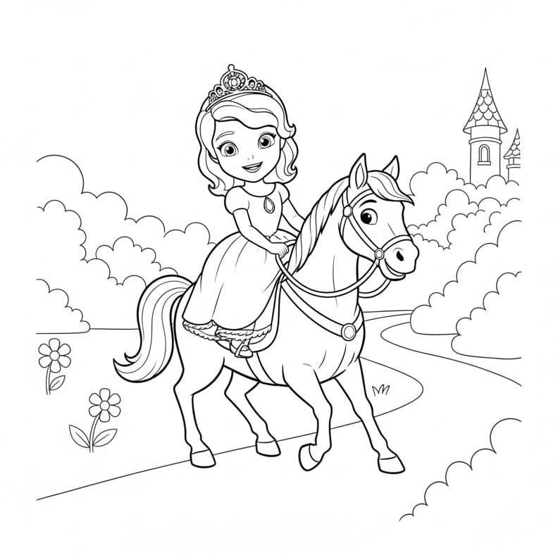 Sofie První k vytištění omalovánka