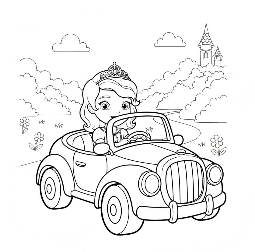 Sofie První z Disney omalovánka