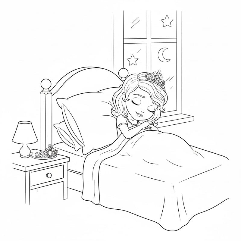 Sofie První zdarma k vytištění omalovánka