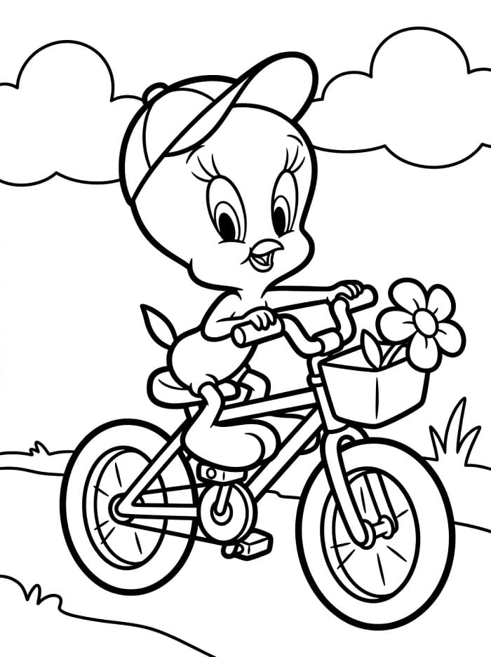 Šťastný Tweety omalovánka