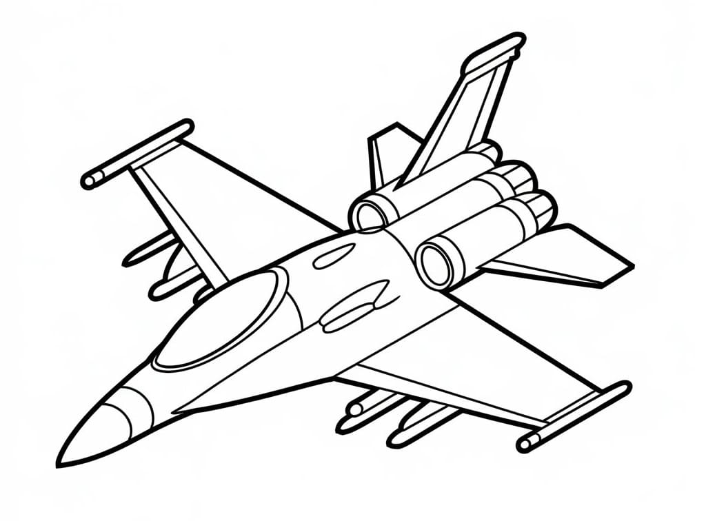 Stíhačka k tisku omalovánka
