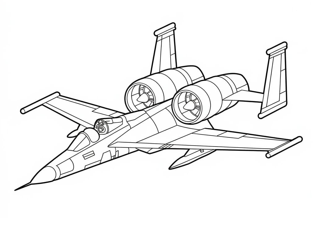 Stíhačka pro děti 2 roky omalovánka