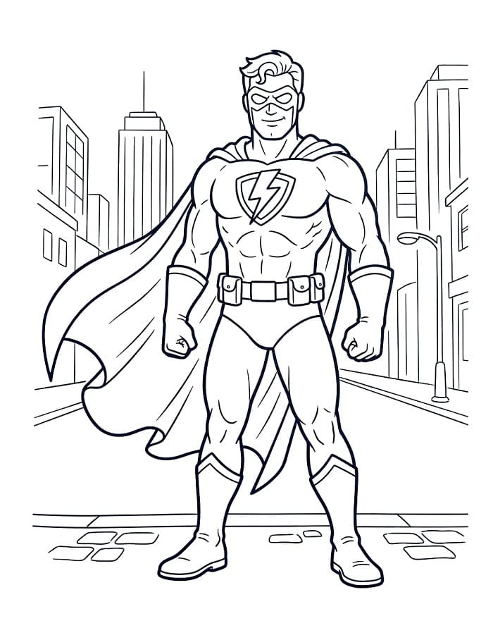 Superhrdina Cool omalovánka