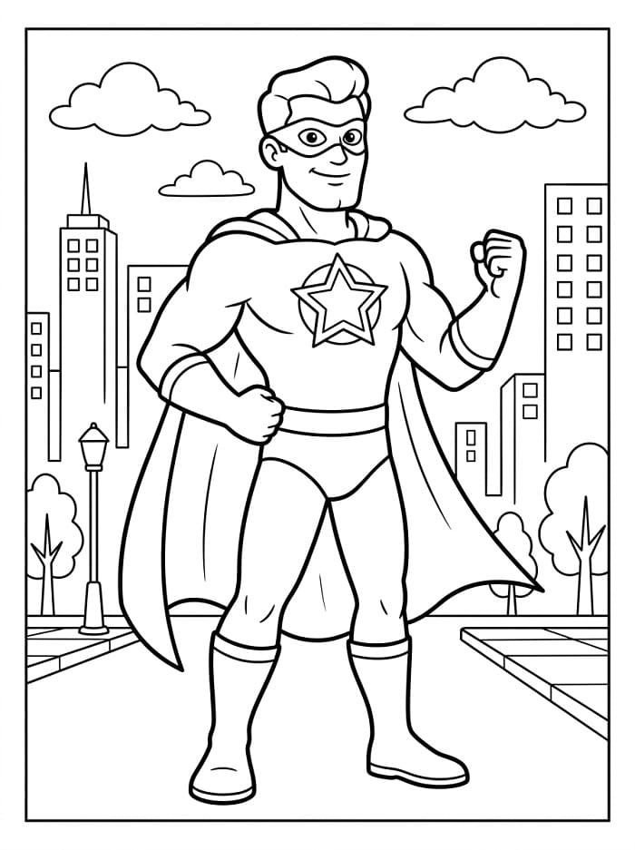 Superhrdina Skvělý omalovánka
