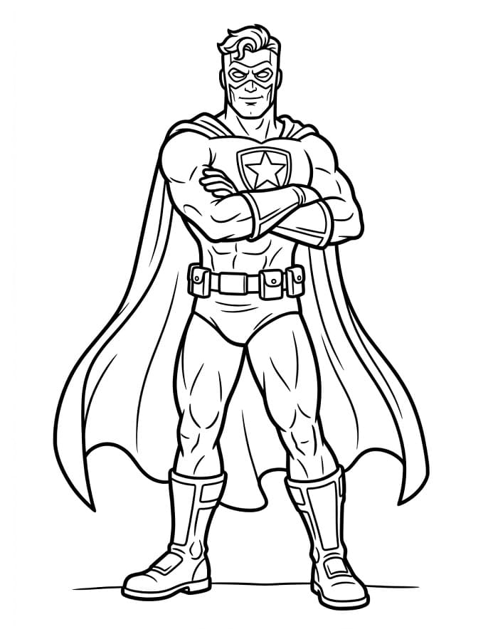 Superhrdina Úžasný omalovánka