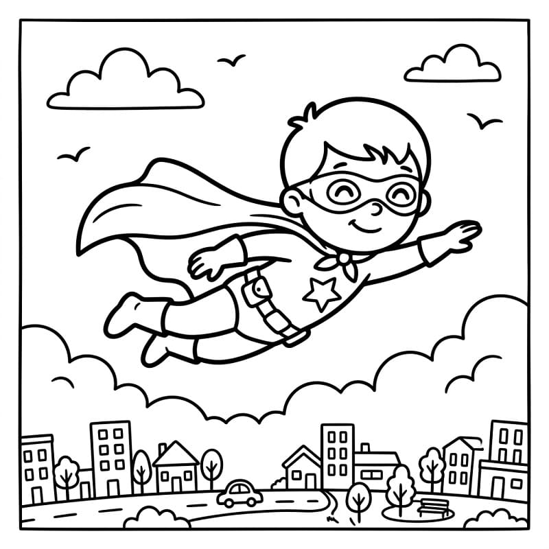 Superhrdina jako dárek omalovánka