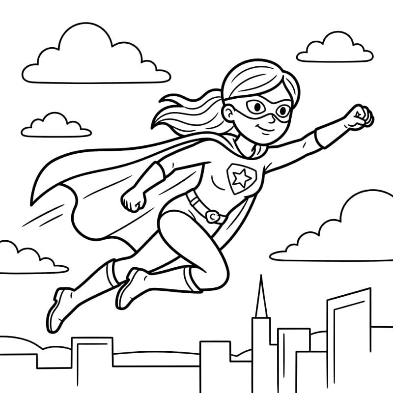 Superhrdina k tisku omalovánka