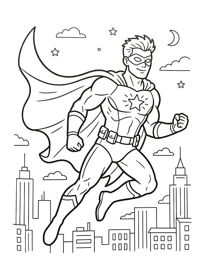 Omalovánka Superhrdina pro děti 1 rok