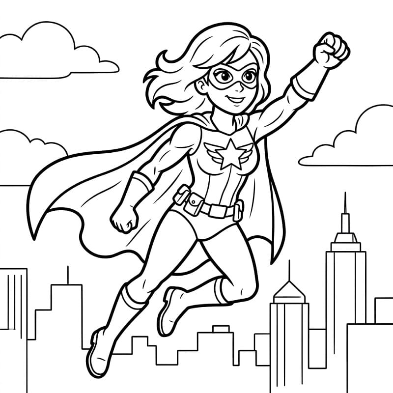 Omalovánka Superhrdina pro děti 5 let