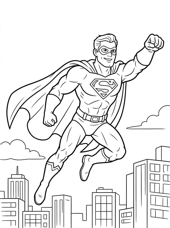 Omalovánka Superhrdina pro děti 6 let